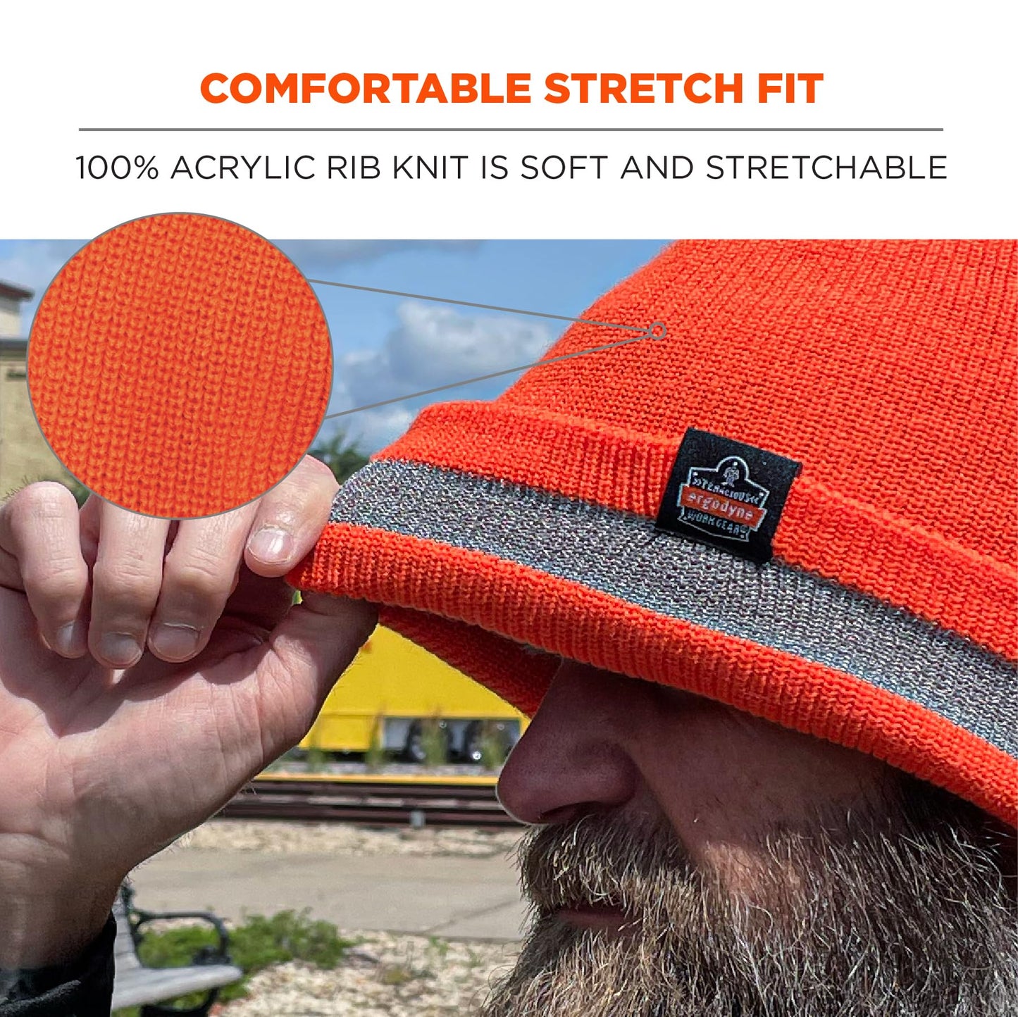 Ergodyne Standard Reflective Winter Hat, Orange