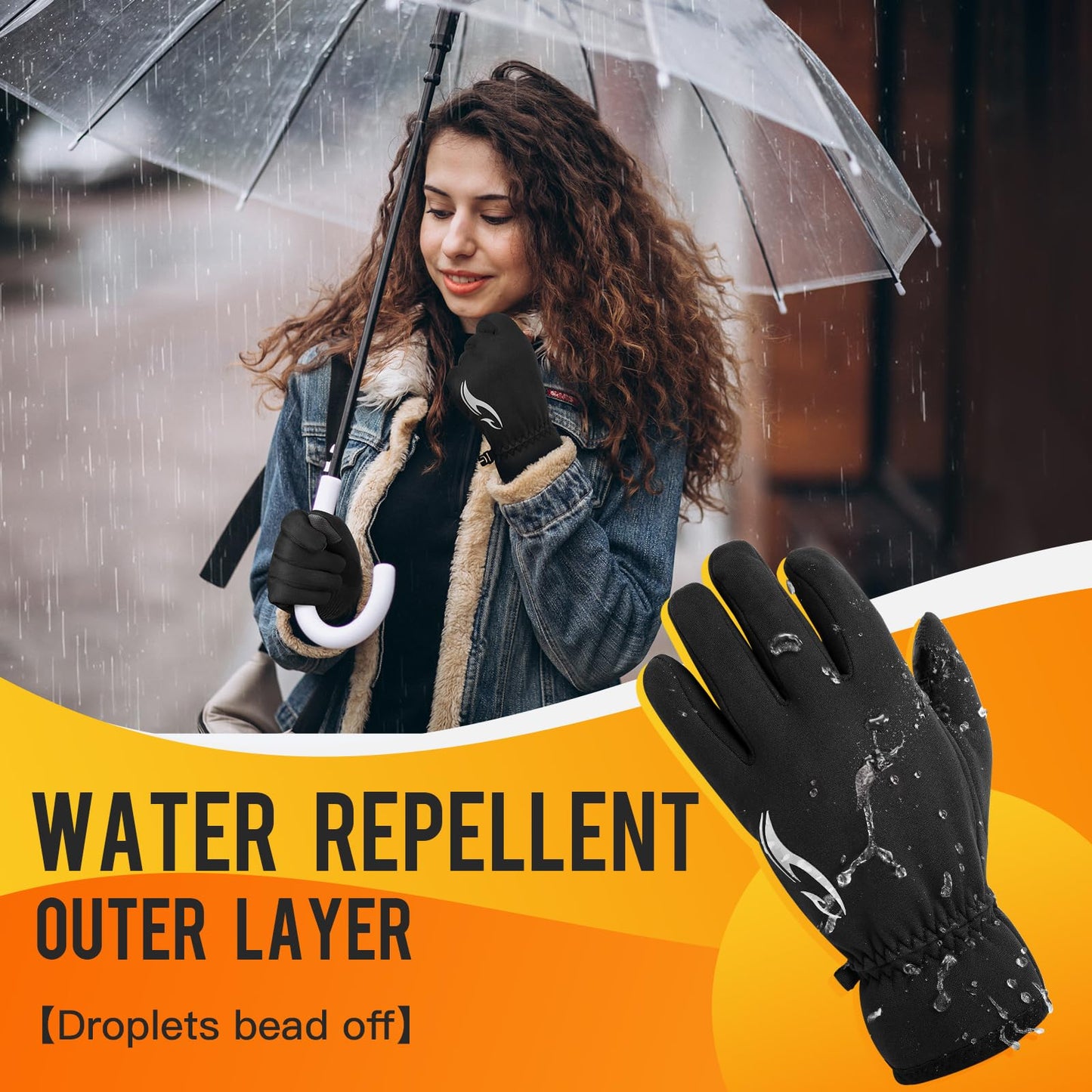 ATERCEL Gloves for Women Cold Weather, Winter Gloves Men,Touch Screen Warm Waterproof Gloves for Cycling, Running, Driving, Skiing