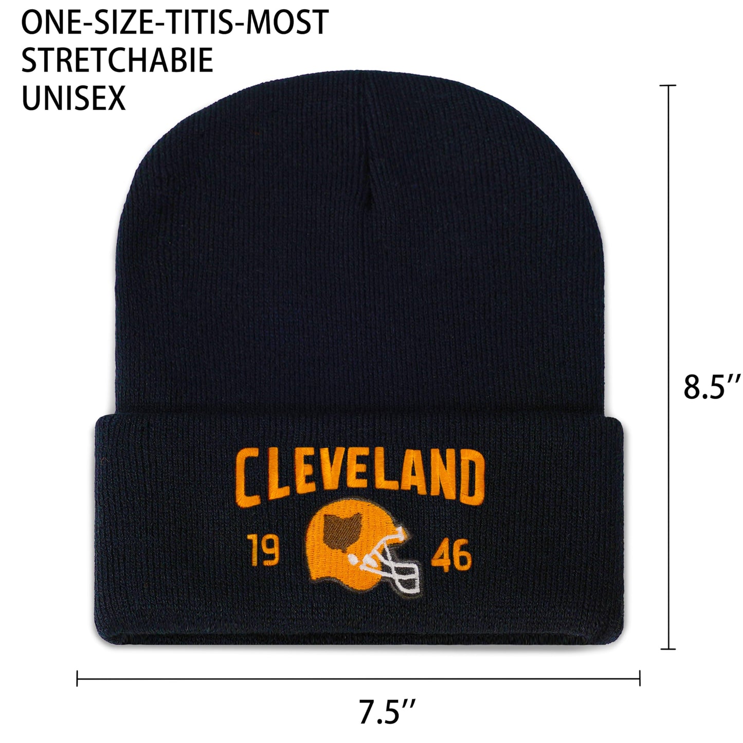 City Classic Team Year Football Embroidered Beanie for Men Women Football Color Style Beanie Dad Hat for Football Fans Gifts