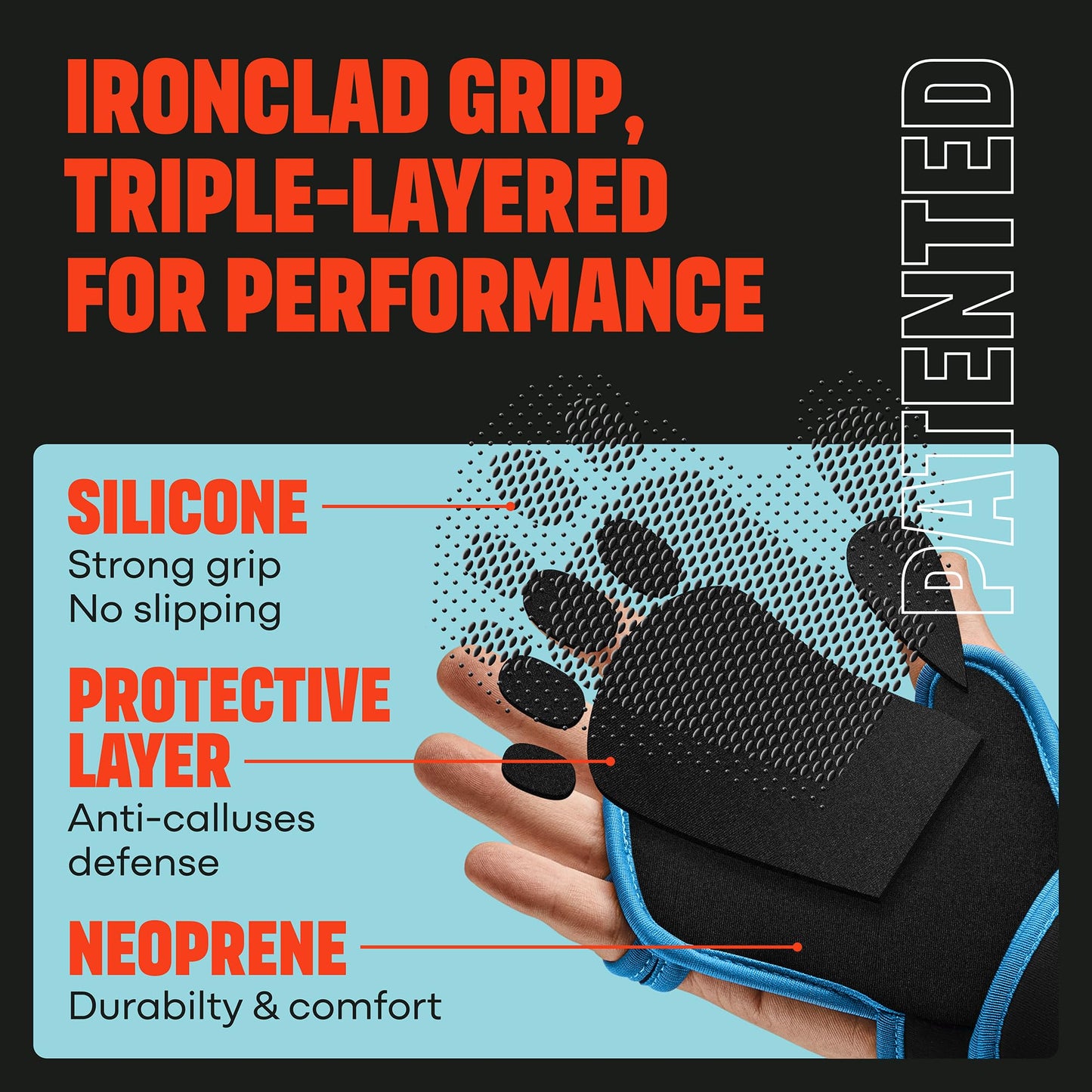 MAVA Open Gym Gloves for Men & Women; Padded Weight Lifting Gloves with Wrist Support for Comfort, Protection; Strong-Grip Fingerless Workout Gloves for Men & Women; Anti-Sweat Gym Accessories