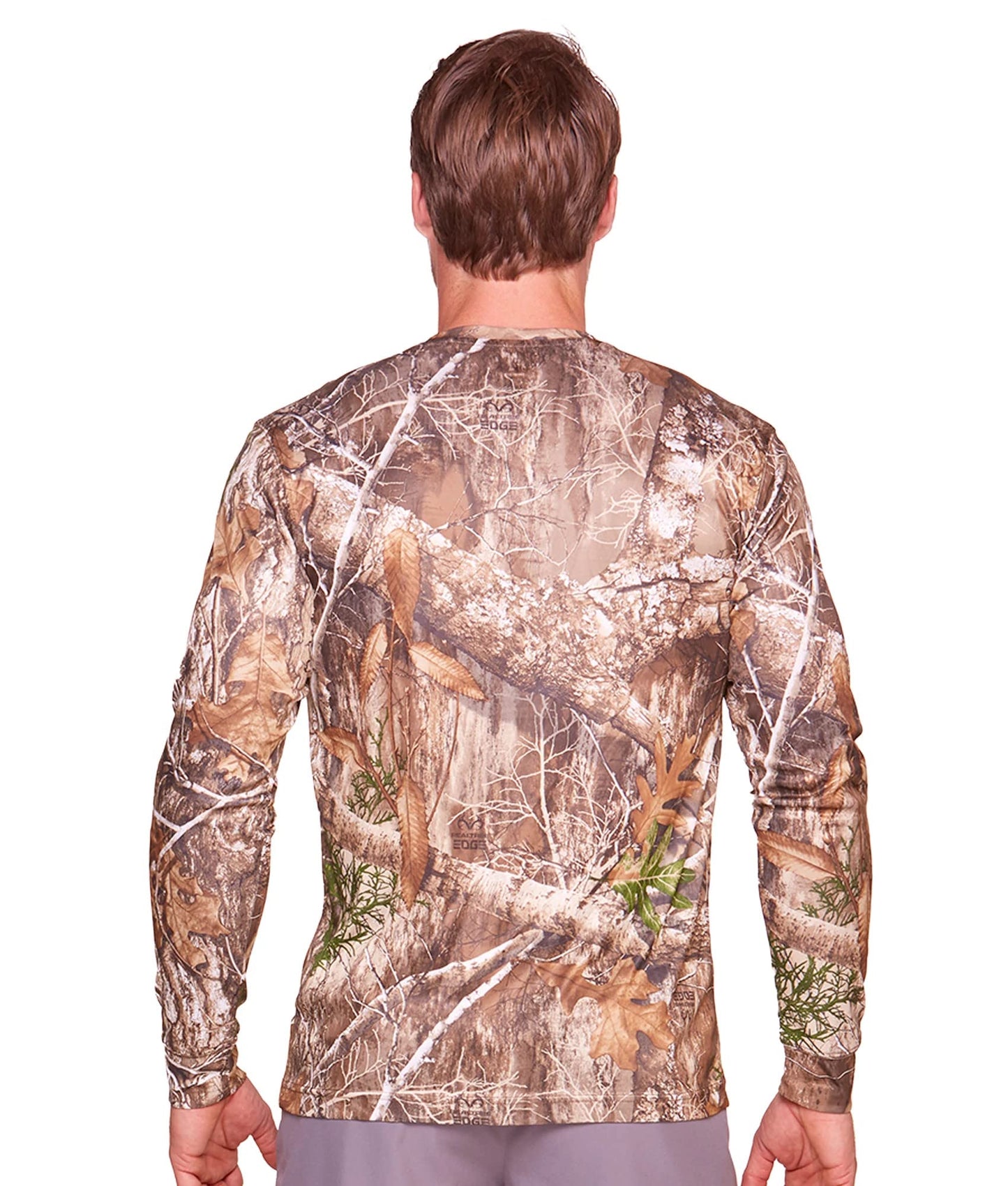 Realtree Men's Essential Camo Lightweight Performance Long Sleeve Shirt (RT Edge, Medium)