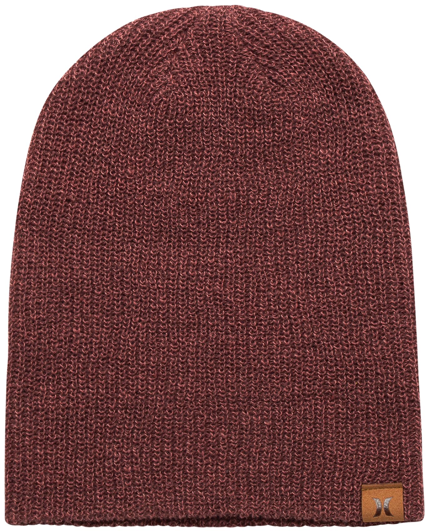 Hurley Men's Beanie Hat - One Size Slouchy Cuffed Skull Cap Winter Beanie for Men, Claystone Red