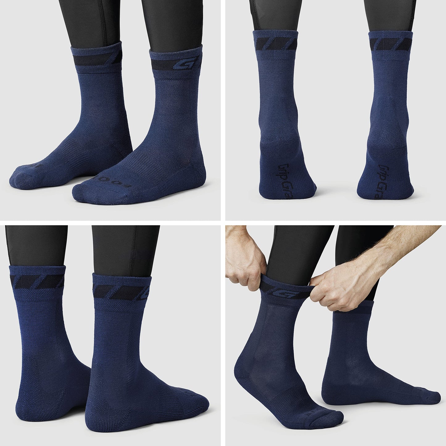 GripGrab Winter Thermal Merino Wool Cycling Socks Warm Bike Socks Padded Thick Cycling Socks Cold Weather Cycling Socks