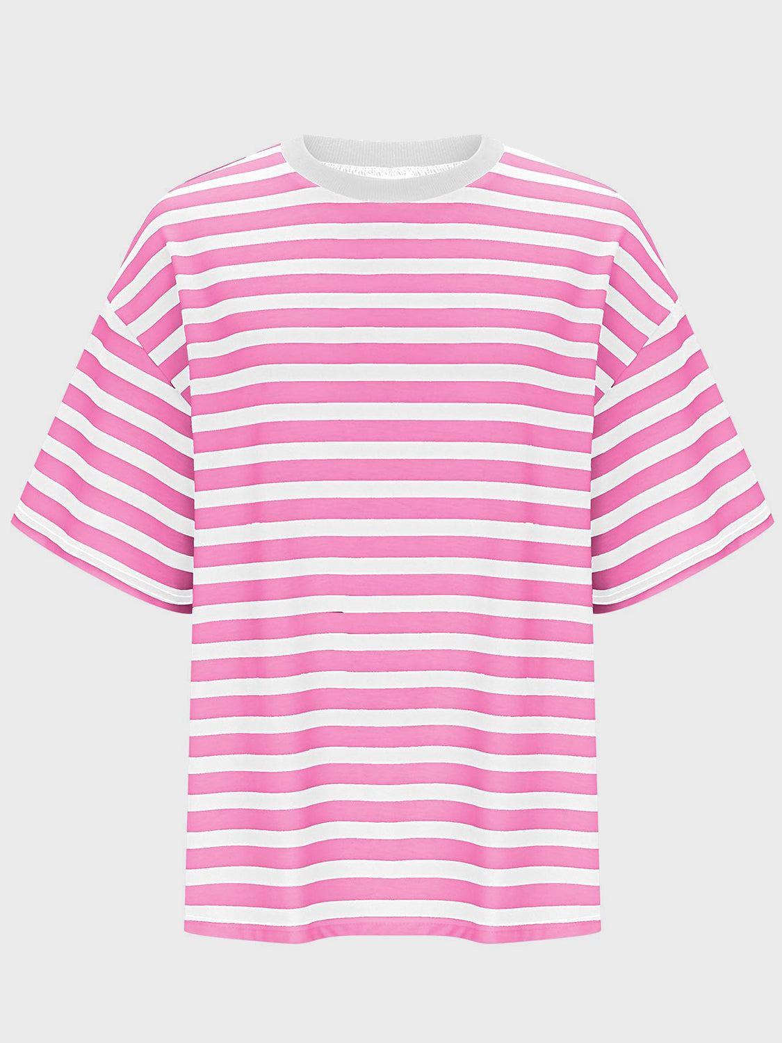 Striped Round Neck Half Sleeve T-Shirt