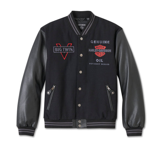 Men's V-Twin Varsity Leather Jacket