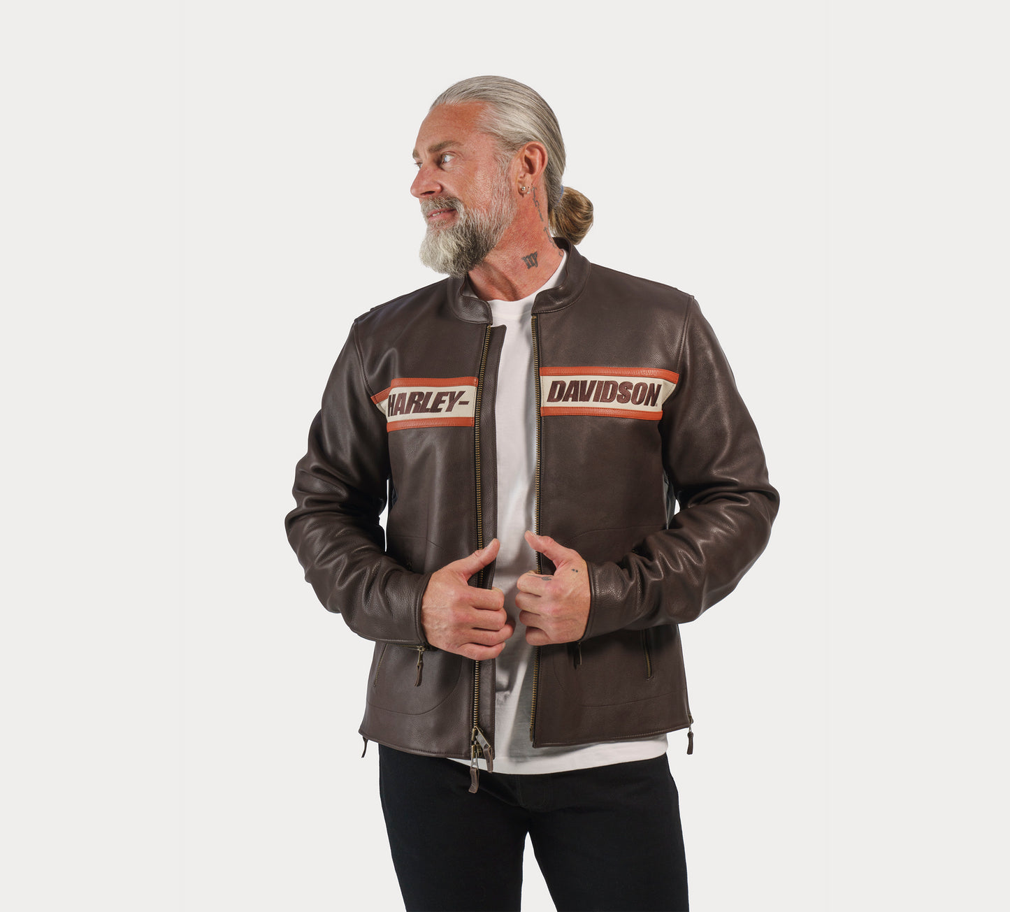 Men's Victory Lane II Leather Jacket - Java