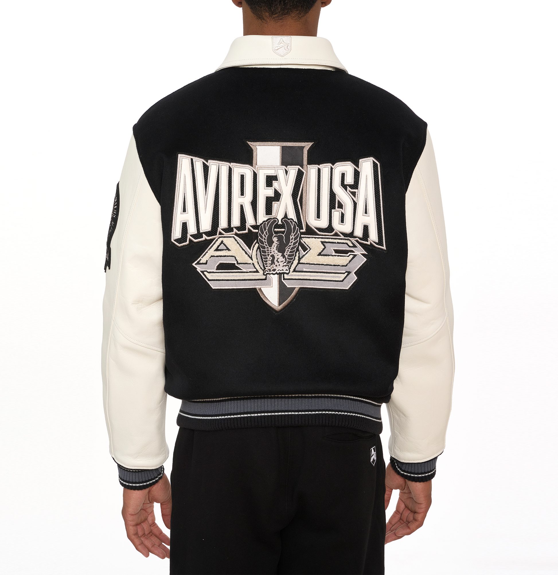AVIREX OMEGA WOOL-LEATHER JACKET