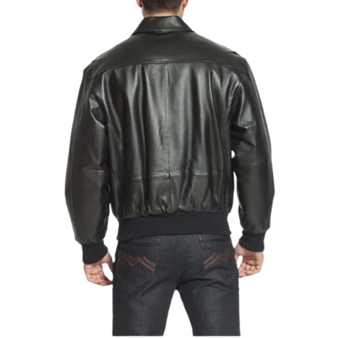 Air Force Flight Bomber Jacket - A-2 Leather Jacket Black Bomber Jackets