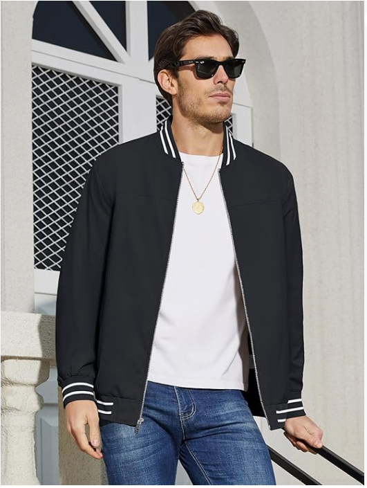 Black Bomber Jacket with Pockets Black Bomber Jackets