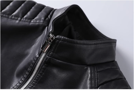 Black Leather Biker Jacket - Motorcycle Jacket Black Bomber Jackets