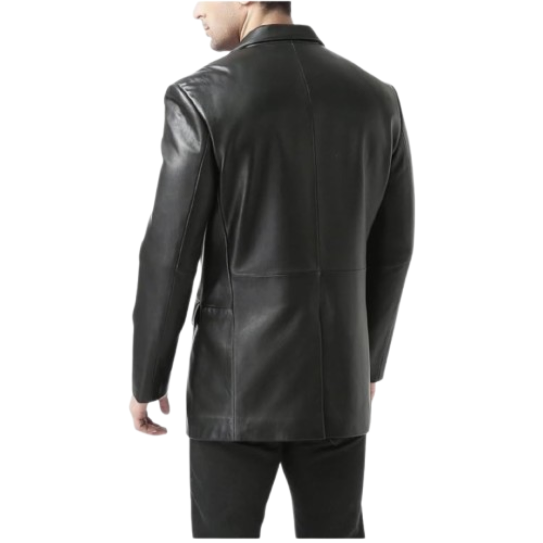 Black Leather Blazer Jacket for Men Black Bomber Jackets