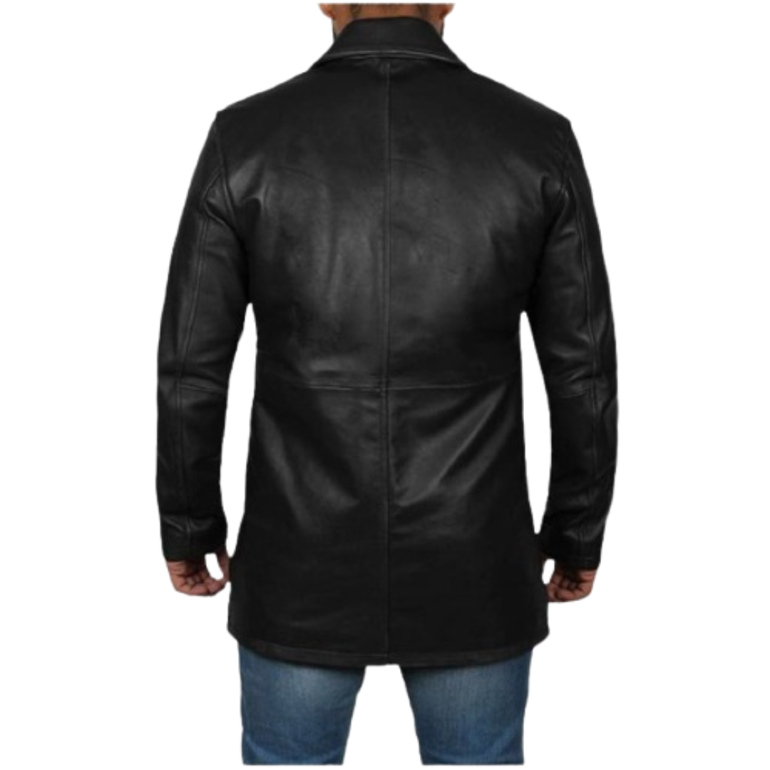 Black Leather Jacket Blazer Men Black Bomber Jackets