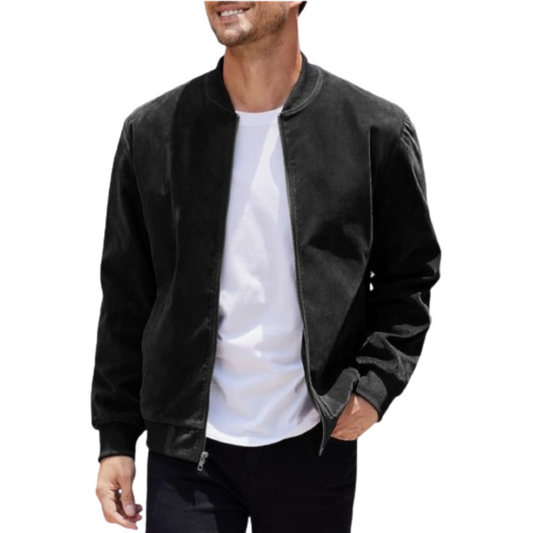 Black Varsity Jacket for men - Varsity Bomber Jacket Black Bomber Jackets