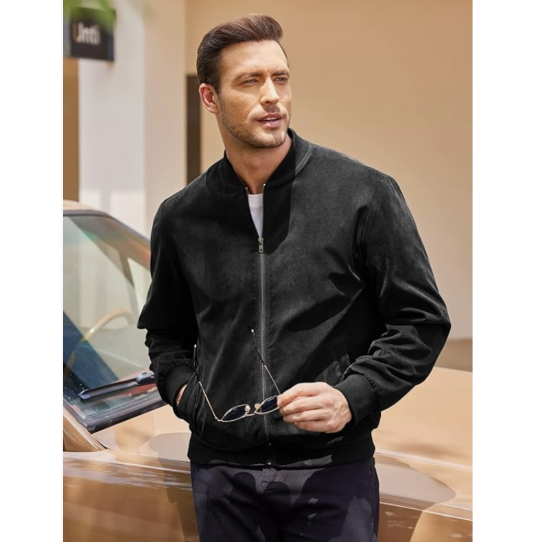 Black Varsity Jacket for men - Varsity Bomber Jacket Black Bomber Jackets