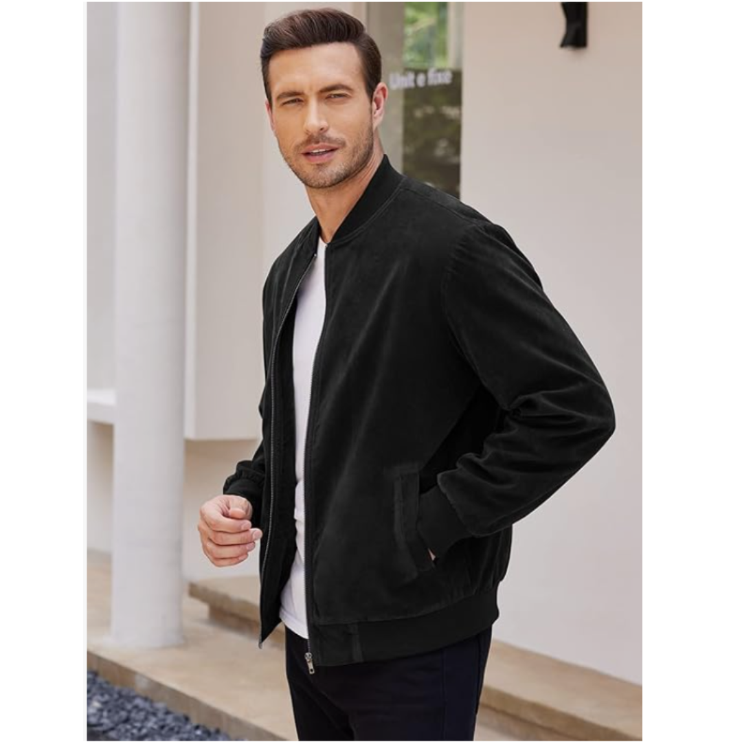 Black Varsity Jacket for men - Varsity Bomber Jacket Black Bomber Jackets