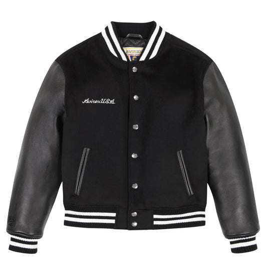 WOOL LEATHER VARSITY JACKET