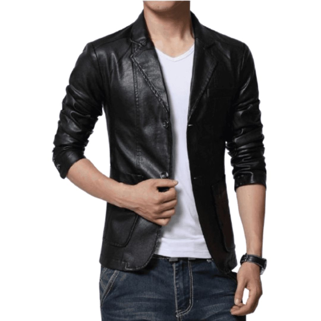 Faux Leather Blazer Black Bomber Jackets