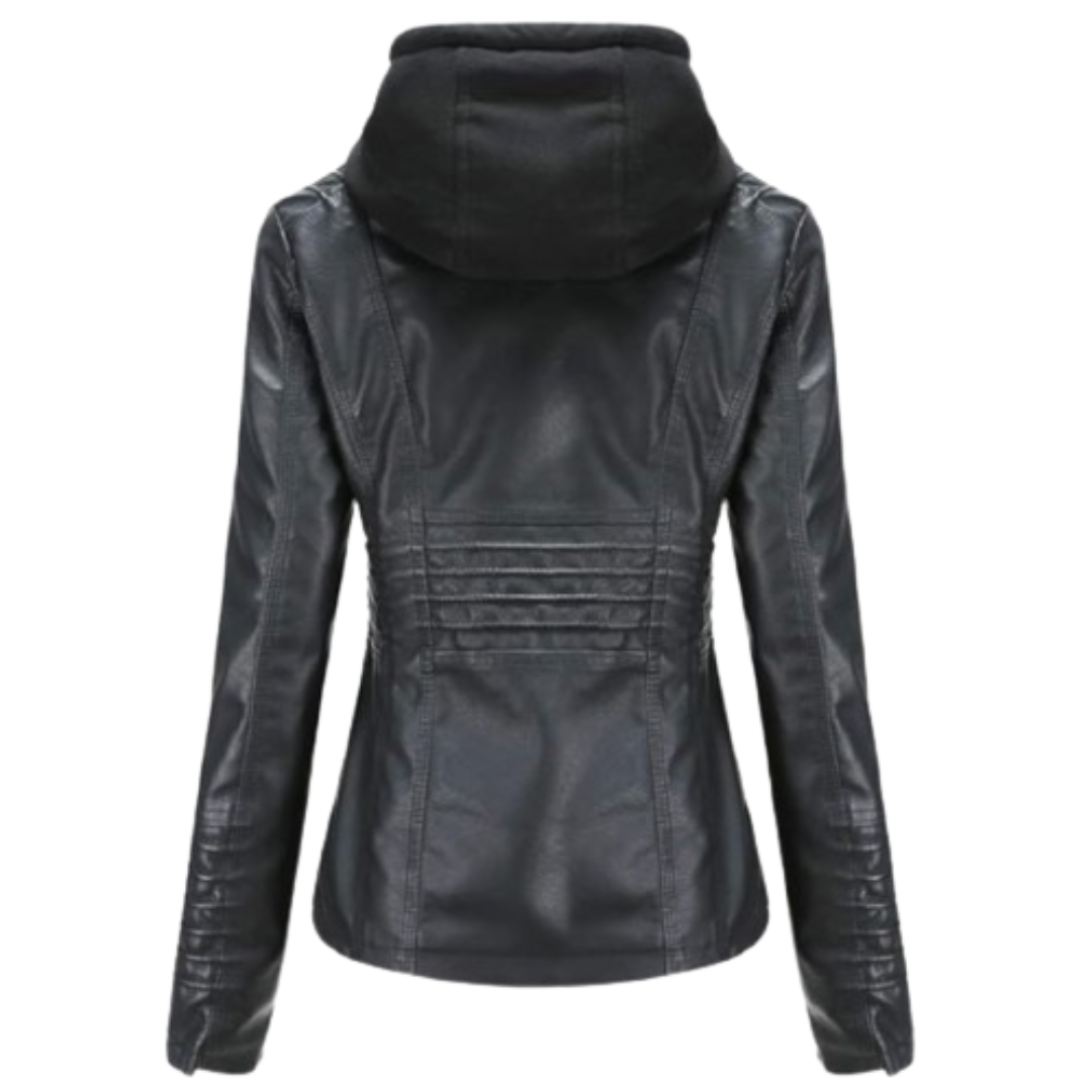 Faux Leather Jacket For Women Black Bomber Jackets