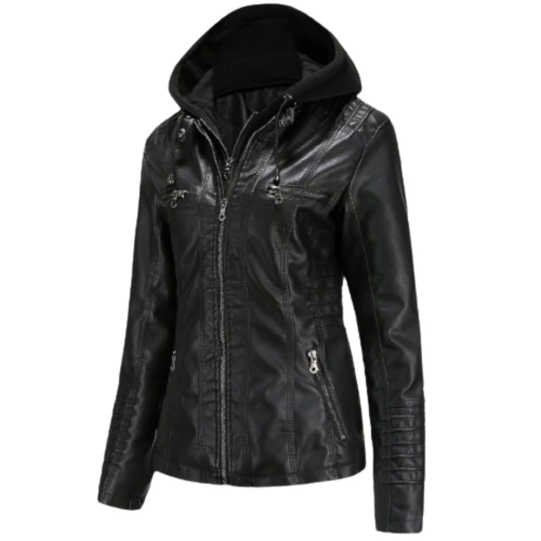 Faux Leather Jacket For Women Black Bomber Jackets