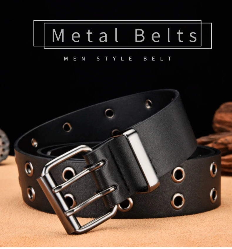 Fashion Metal Luxury Western Leather Belt for Men