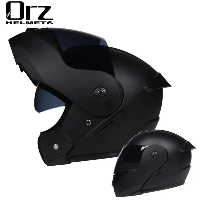 Latest DOT Approved Safety Modular Flip Motorcycle Helmet Voyage Racing Dual Lens Helmet Interior Visor