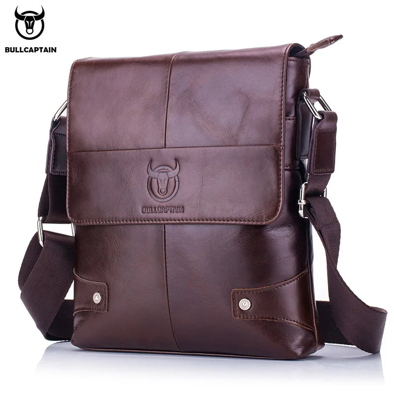 BULLCAPTAIN Leather Men's Fashion Business Bag