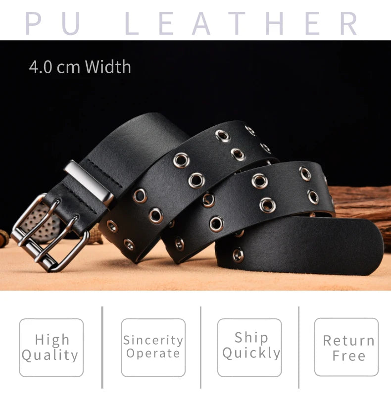 Fashion Metal Luxury Western Leather Belt for Men