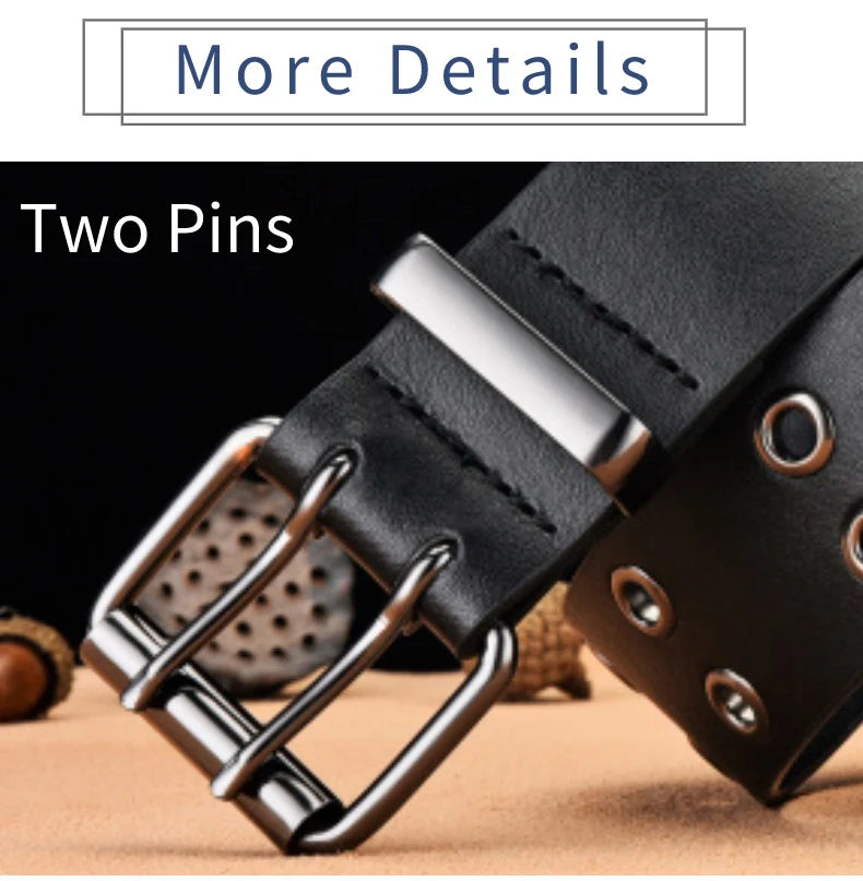 Fashion Metal Luxury Western Leather Belt for Men