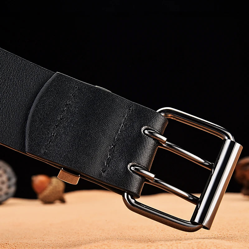 Fashion Metal Luxury Western Leather Belt for Men