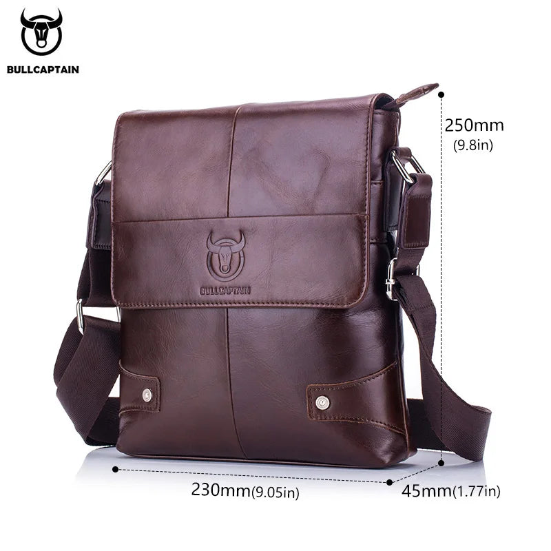 BULLCAPTAIN Leather Men's Fashion Business Bag