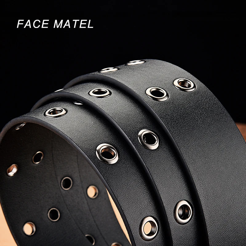 Fashion Metal Luxury Western Leather Belt for Men