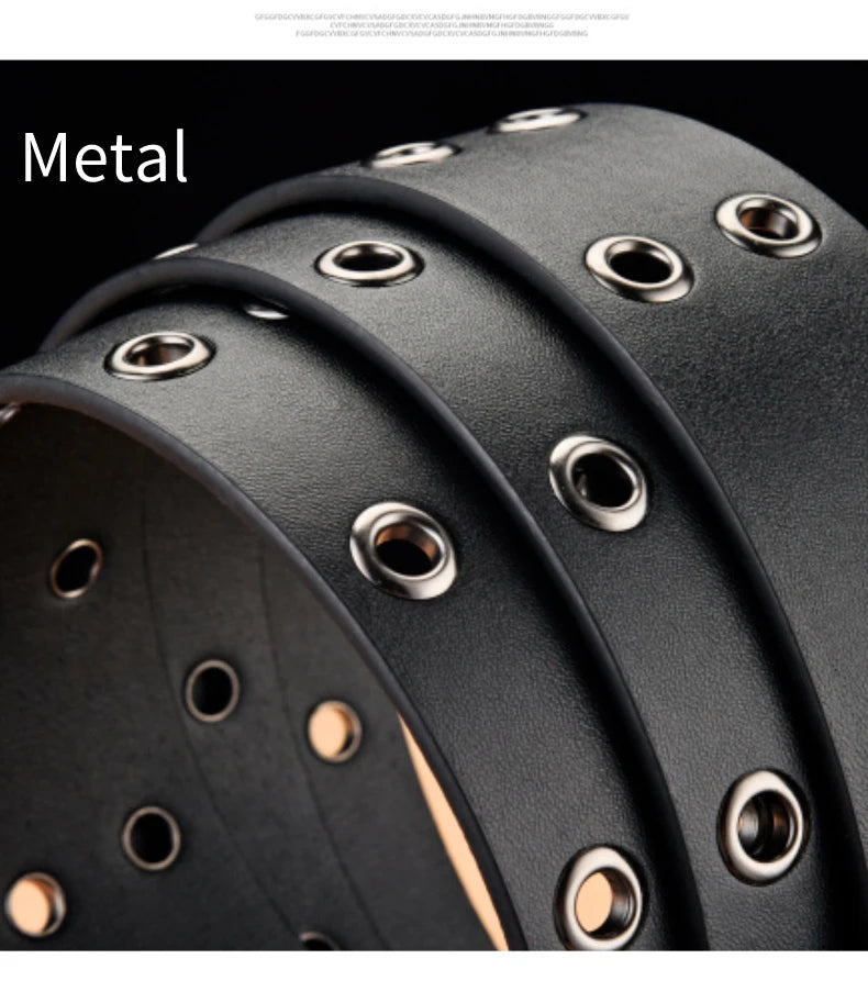 Fashion Metal Luxury Western Leather Belt for Men