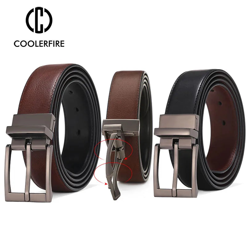 Men's Reversible Leather  Belt HQ110