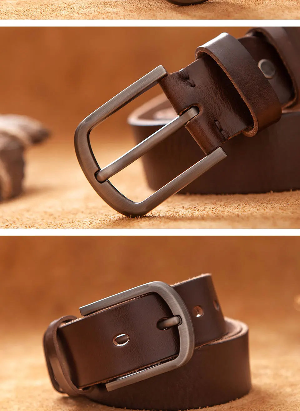 Top Cowhide Genuine Leather Belt for Men