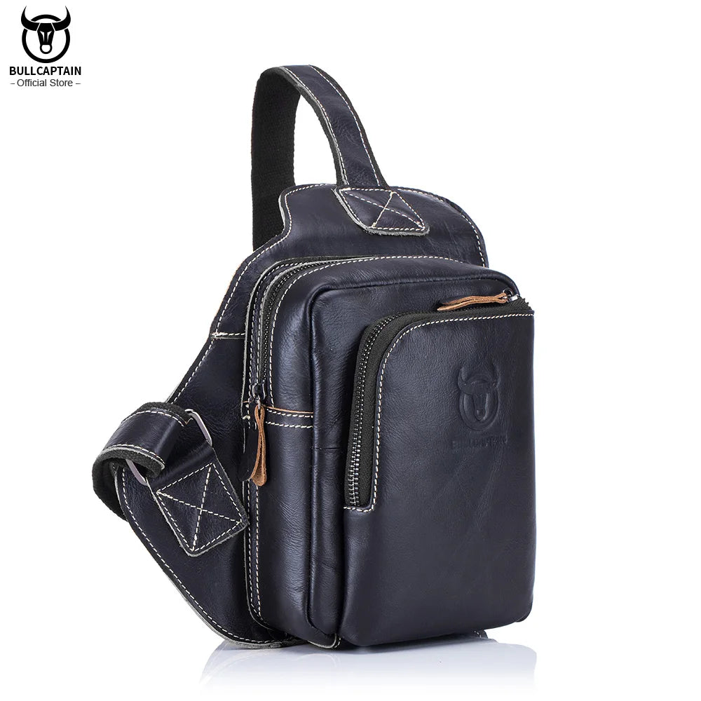 BULLCAPTAIN Soft Leather Chest Bag