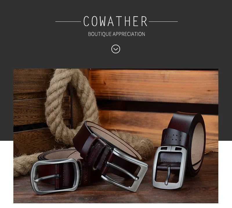 Men's Cowhide Leather Belt XF001