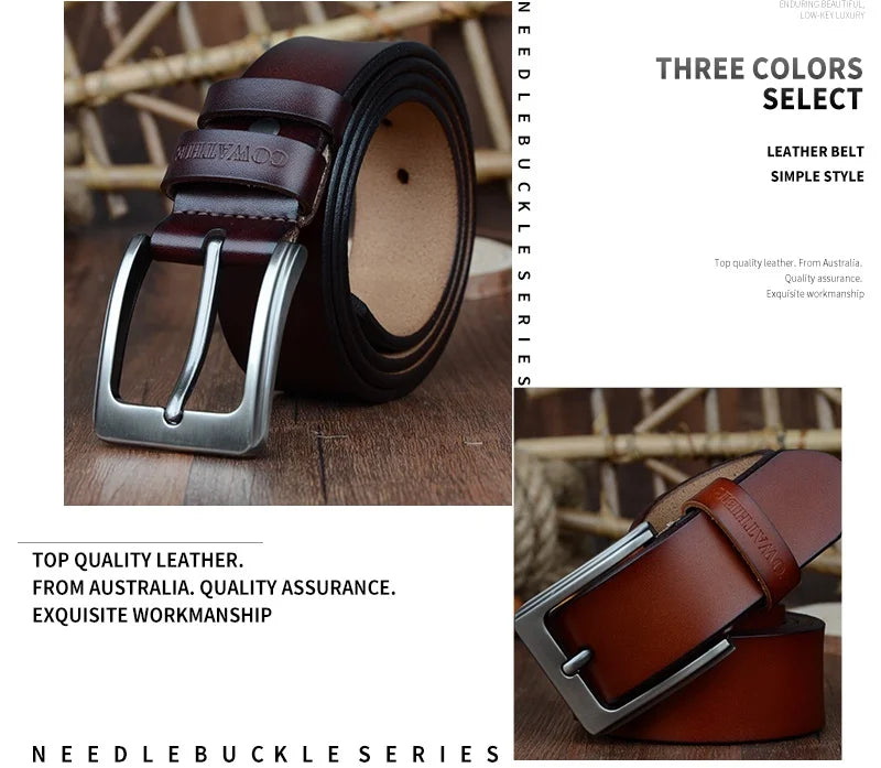 Men's Cowhide Leather Belt XF001