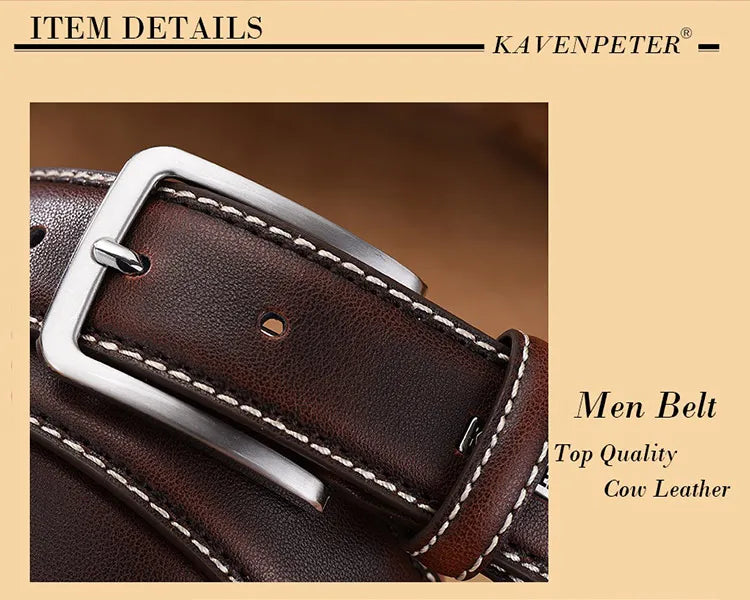 Men's Luxury Leather Vintage Belt