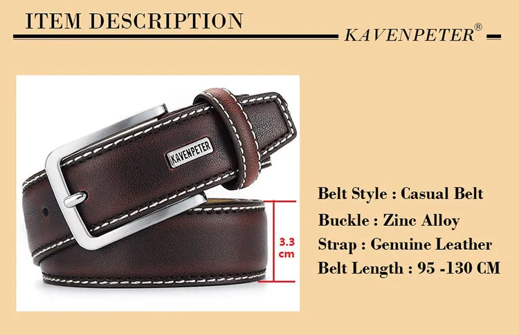 Men's Luxury Leather Vintage Belt