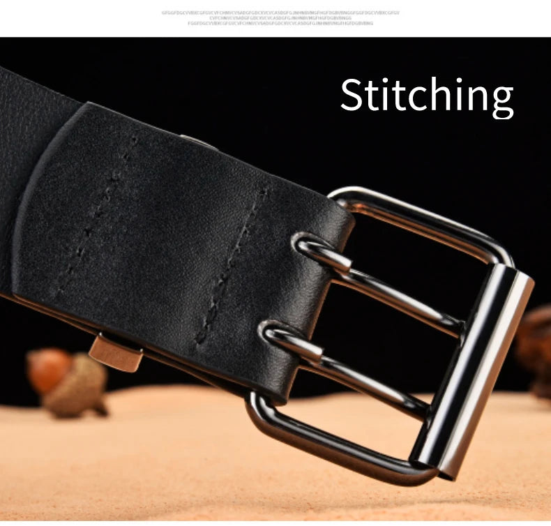 Fashion Metal Luxury Western Leather Belt for Men