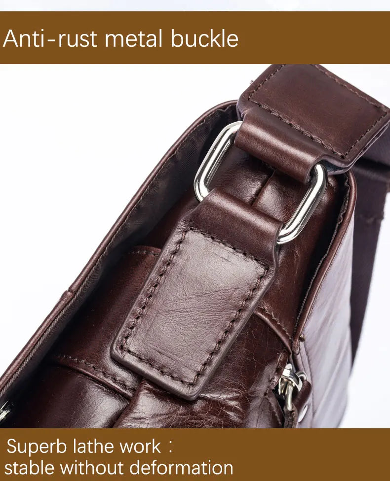 BULLCAPTAIN Leather Men's Fashion Business Bag