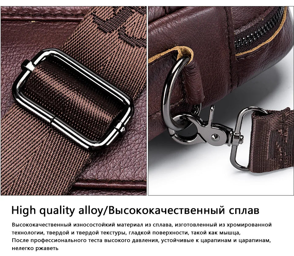 BULLCAPTAIN Leather Briefcase Bag for Men