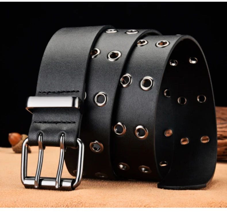 Fashion Metal Luxury Western Leather Belt for Men