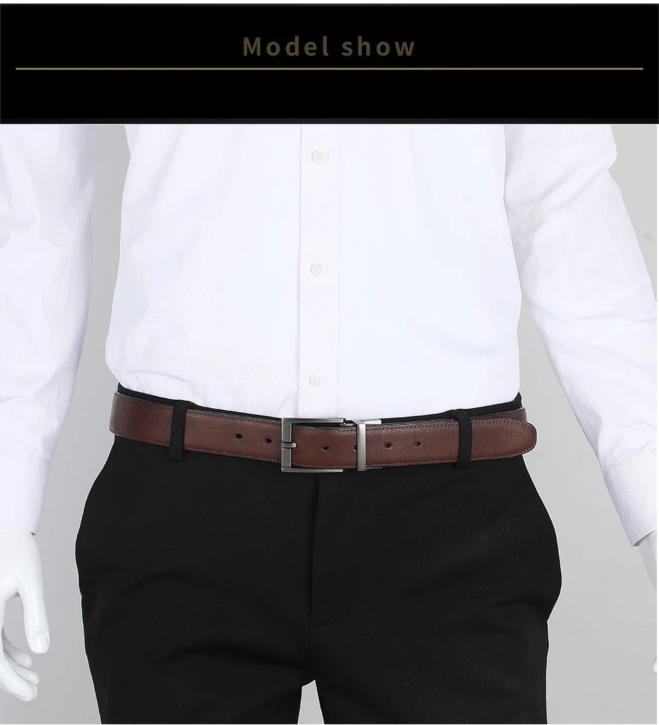 Men's Reversible Leather  Belt HQ110