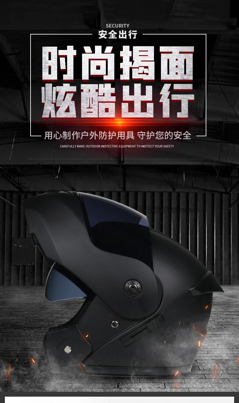 Casco capacetes double dual lens helmet motorcycle helmet full face helmets downhill racing helmets motorfiets helm