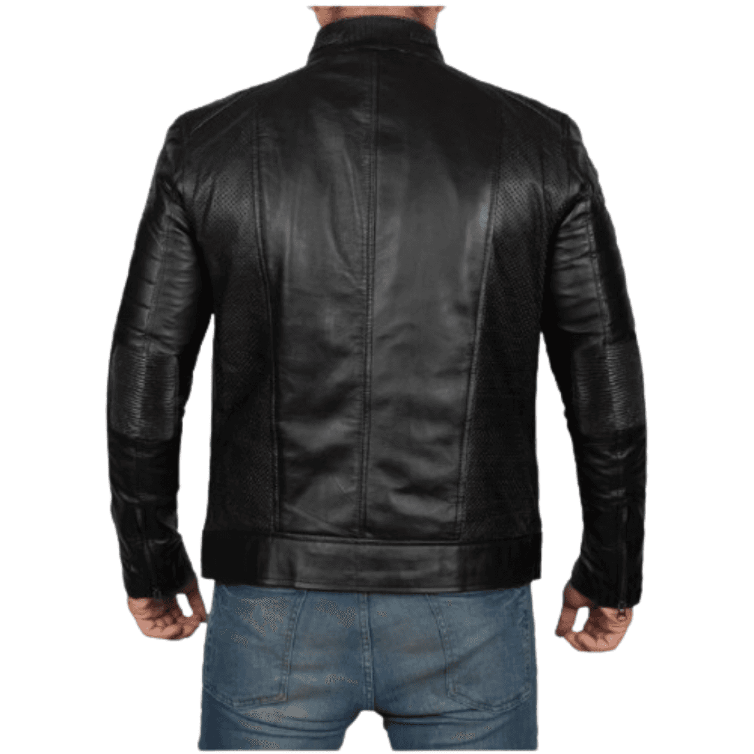 Lambskin Leather Jacket Black Bomber Jackets