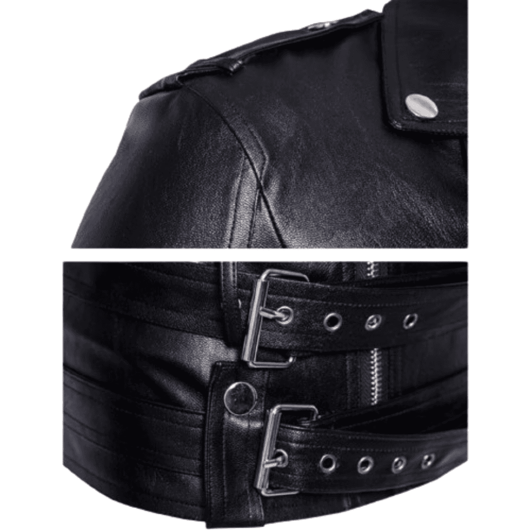 Leather Motorcycle Jacket for men Black Bomber Jackets