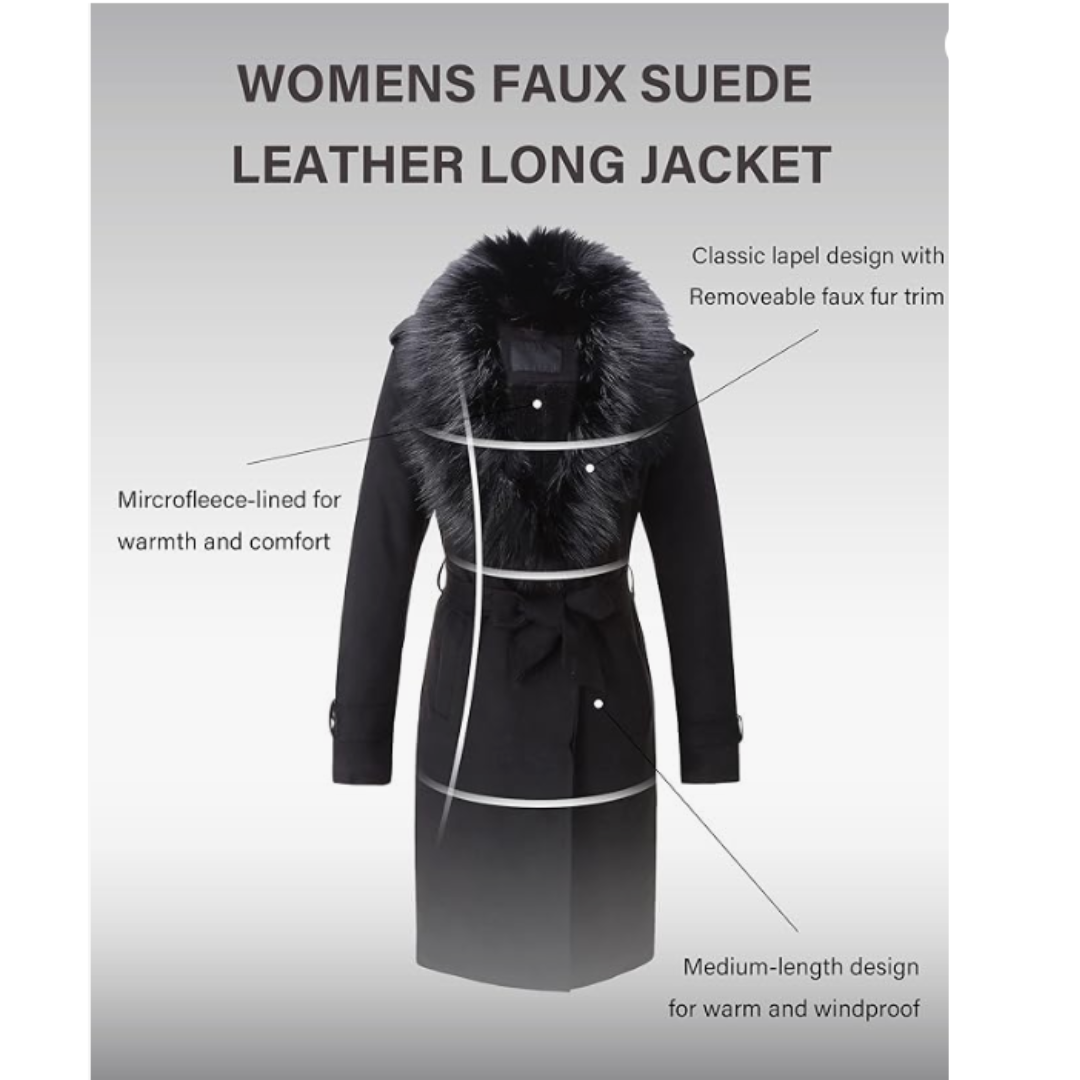 Leather Trench Coat For Women Black Bomber Jackets