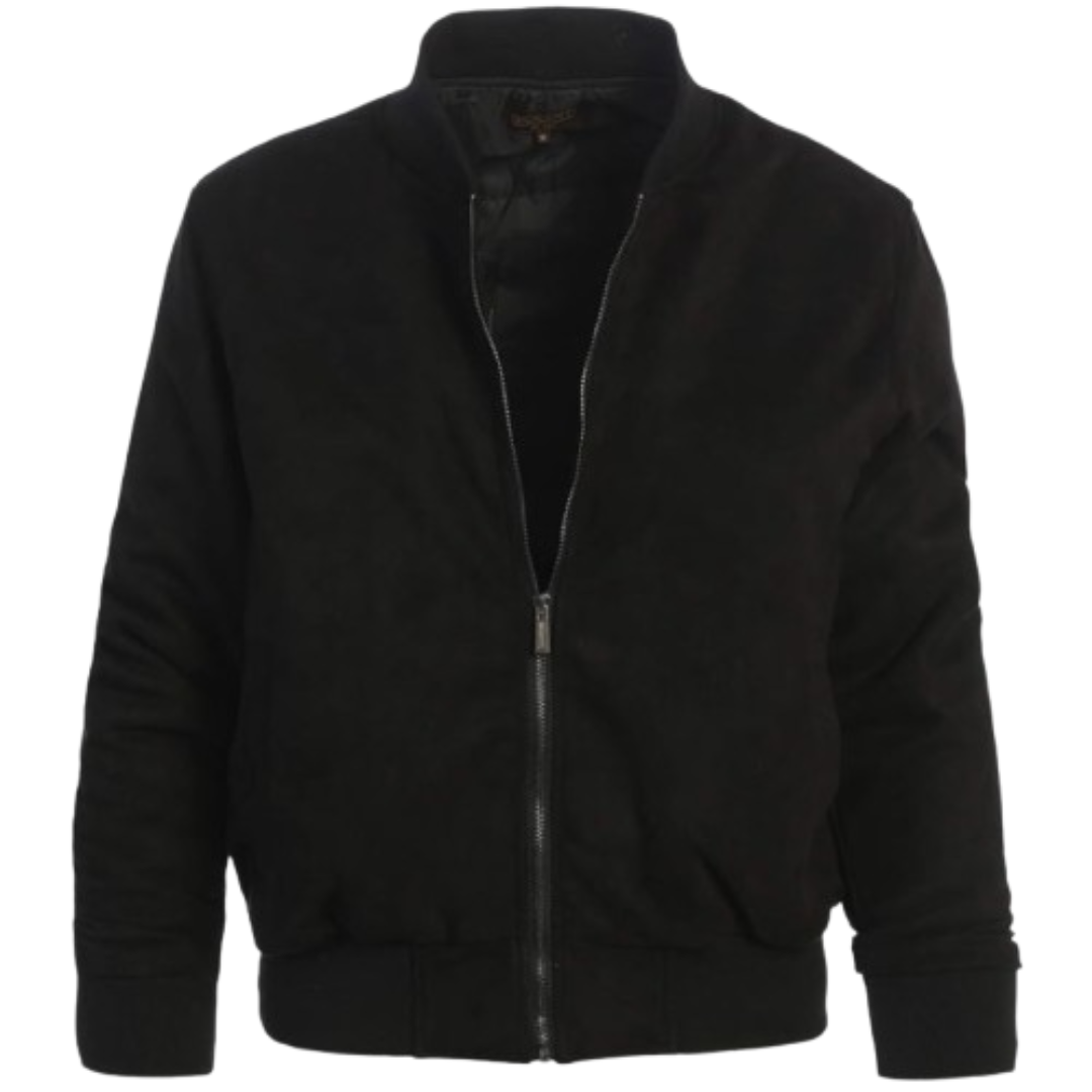 Men's Black Suede Jacket Black Bomber Jackets