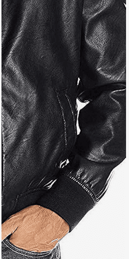 Men's Faux Leather Bomber Jacket Black Bomber Jackets